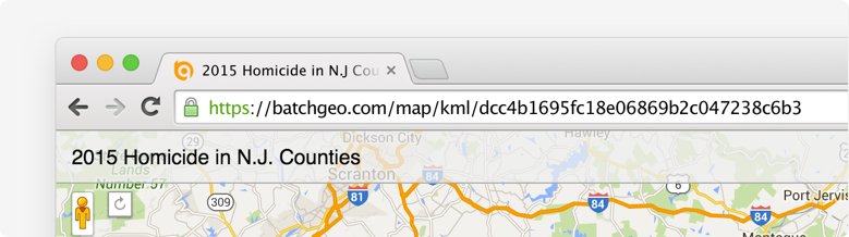 convert batchgeo map url into KML url